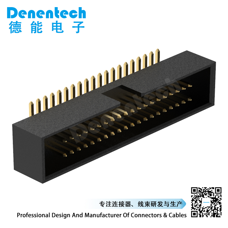 Denentech hot selling 1.27x2.54MM H5.6MM dual row straight SMT box header